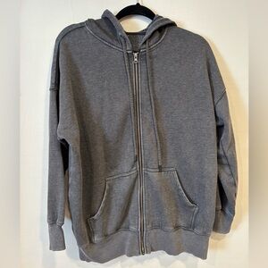 Aerie Full Zip Hoodie Grey Size Small